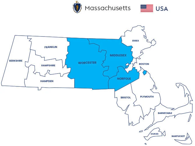 Proudly Serving +47 Locations - Across Central Massachusetts - Sparklean Cleaning Services