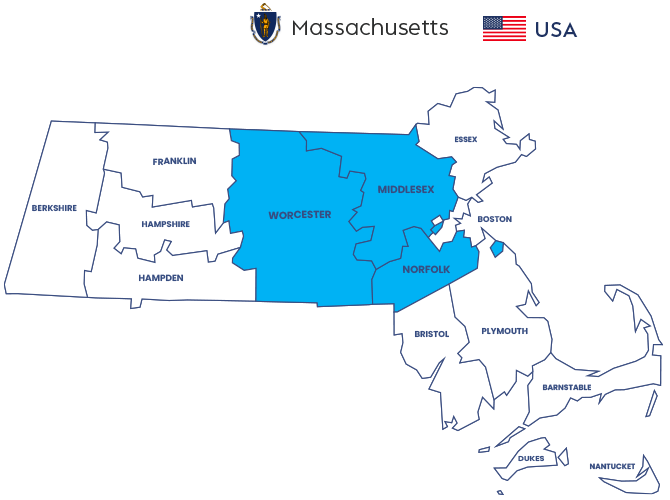 Proudly Serving +47 Locations - Across Central Massachusetts - Sparklean Cleaning Services