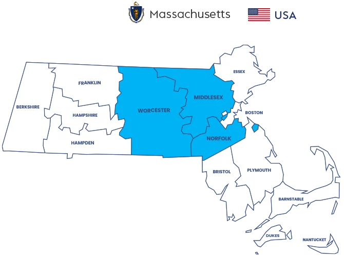 Proudly Serving +47 Locations - Across Central Massachusetts - Sparklean Cleaning Services